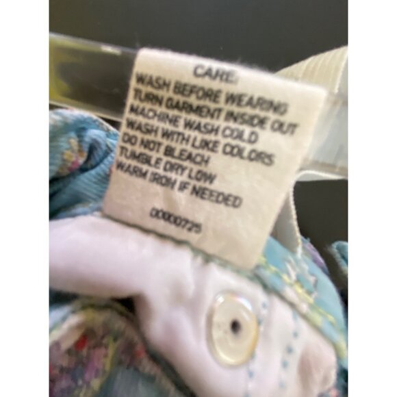 Ralph Lauren Girls Floral Printed Denim‎ Pants Jeans Size 5 Country Cute Western - Picture 5 of 8